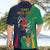 France South Africa Rugby Hawaiian Shirt Springboks and Gallic Rooster World Cup 2023 - Wonder Print Shop