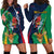 France South Africa Rugby Hoodie Dress Springboks and Gallic Rooster World Cup 2023 - Wonder Print Shop