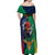 France South Africa Rugby Off Shoulder Maxi Dress Springboks and Gallic Rooster World Cup 2023 - Wonder Print Shop