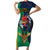 France South Africa Rugby Short Sleeve Bodycon Dress Springboks and Gallic Rooster World Cup 2023 - Wonder Print Shop