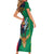 France South Africa Rugby Short Sleeve Bodycon Dress Springboks and Gallic Rooster World Cup 2023 - Wonder Print Shop