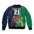 Custom France South Africa Rugby Bomber Jacket Springboks and Gallic Rooster World Cup 2023 LT9 - Wonder Print Shop