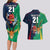 Custom France South Africa Rugby Couples Matching Long Sleeve Bodycon Dress and Hawaiian Shirt Springboks and Gallic Rooster World Cup 2023 LT9 - Wonder Print Shop