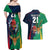 Custom France South Africa Rugby Couples Matching Off Shoulder Maxi Dress and Hawaiian Shirt Springboks and Gallic Rooster World Cup 2023 LT9 - Wonder Print Shop