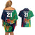 Custom France South Africa Rugby Couples Matching Off Shoulder Short Dress and Hawaiian Shirt Springboks and Gallic Rooster World Cup 2023 LT9 - Wonder Print Shop