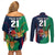 Custom France South Africa Rugby Couples Matching Off Shoulder Short Dress and Long Sleeve Button Shirts Springboks and Gallic Rooster World Cup 2023 LT9 - Wonder Print Shop