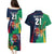 Custom France South Africa Rugby Couples Matching Puletasi Dress and Hawaiian Shirt Springboks and Gallic Rooster World Cup 2023 LT9 - Wonder Print Shop