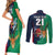 Custom France South Africa Rugby Couples Matching Short Sleeve Bodycon Dress and Long Sleeve Button Shirts Springboks and Gallic Rooster World Cup 2023 LT9 - Wonder Print Shop