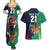 Custom France South Africa Rugby Couples Matching Summer Maxi Dress and Hawaiian Shirt Springboks and Gallic Rooster World Cup 2023 LT9 - Wonder Print Shop