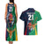 Custom France South Africa Rugby Couples Matching Tank Maxi Dress and Hawaiian Shirt Springboks and Gallic Rooster World Cup 2023 LT9 - Wonder Print Shop