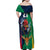 Custom France South Africa Rugby Family Matching Off Shoulder Maxi Dress and Hawaiian Shirt Springboks and Gallic Rooster World Cup 2023 LT9 - Wonder Print Shop