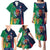 Custom France South Africa Rugby Family Matching Puletasi Dress and Hawaiian Shirt Springboks and Gallic Rooster World Cup 2023 - Wonder Print Shop