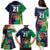 Custom France South Africa Rugby Family Matching Puletasi Dress and Hawaiian Shirt Springboks and Gallic Rooster World Cup 2023 - Wonder Print Shop