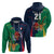 Custom France South Africa Rugby Hoodie Springboks and Gallic Rooster World Cup 2023 - Wonder Print Shop