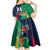 Custom France South Africa Rugby Kid Short Sleeve Dress Springboks and Gallic Rooster World Cup 2023 - Wonder Print Shop