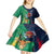 Custom France South Africa Rugby Kid Short Sleeve Dress Springboks and Gallic Rooster World Cup 2023 - Wonder Print Shop