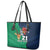 Custom France South Africa Rugby Leather Tote Bag Springboks and Gallic Rooster World Cup 2023 - Wonder Print Shop