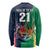 Custom France South Africa Rugby Long Sleeve Shirt Springboks and Gallic Rooster World Cup 2023 - Wonder Print Shop