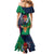 Custom France South Africa Rugby Mermaid Dress Springboks and Gallic Rooster World Cup 2023 - Wonder Print Shop