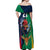 Custom France South Africa Rugby Off Shoulder Maxi Dress Springboks and Gallic Rooster World Cup 2023 - Wonder Print Shop