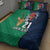 Custom France South Africa Rugby Quilt Bed Set Springboks and Gallic Rooster World Cup 2023 - Wonder Print Shop