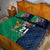 Custom France South Africa Rugby Quilt Bed Set Springboks and Gallic Rooster World Cup 2023 - Wonder Print Shop