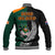 New Zealand Ireland Rugby Baseball Jacket Warrior Black Fern and Shamrocks World Cup 2023 LT9 - Wonder Print Shop