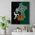 New Zealand Ireland Rugby Canvas Wall Art Warrior Black Fern and Shamrocks World Cup 2023 LT9 - Wonder Print Shop