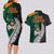 New Zealand Ireland Rugby Couples Matching Long Sleeve Bodycon Dress and Hawaiian Shirt Warrior Black Fern and Shamrocks World Cup 2023 LT9 - Wonder Print Shop