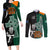 New Zealand Ireland Rugby Couples Matching Long Sleeve Bodycon Dress and Long Sleeve Button Shirts Warrior Black Fern and Shamrocks World Cup 2023 LT9 - Wonder Print Shop