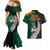 New Zealand Ireland Rugby Couples Matching Mermaid Dress and Hawaiian Shirt Warrior Black Fern and Shamrocks World Cup 2023 LT9 - Wonder Print Shop