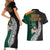 New Zealand Ireland Rugby Couples Matching Short Sleeve Bodycon Dress and Hawaiian Shirt Warrior Black Fern and Shamrocks World Cup 2023 LT9 - Wonder Print Shop