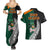 New Zealand Ireland Rugby Couples Matching Summer Maxi Dress and Hawaiian Shirt Warrior Black Fern and Shamrocks World Cup 2023 LT9 - Wonder Print Shop