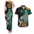 New Zealand Ireland Rugby Couples Matching Tank Maxi Dress and Hawaiian Shirt Warrior Black Fern and Shamrocks World Cup 2023 LT9 - Wonder Print Shop