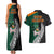 New Zealand Ireland Rugby Couples Matching Tank Maxi Dress and Hawaiian Shirt Warrior Black Fern and Shamrocks World Cup 2023 LT9 - Wonder Print Shop