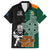 New Zealand Ireland Rugby Family Matching Long Sleeve Bodycon Dress and Hawaiian Shirt Warrior Black Fern and Shamrocks World Cup 2023 LT9 - Wonder Print Shop