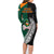 New Zealand Ireland Rugby Family Matching Long Sleeve Bodycon Dress and Hawaiian Shirt Warrior Black Fern and Shamrocks World Cup 2023 LT9 - Wonder Print Shop