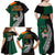 New Zealand Ireland Rugby Family Matching Off Shoulder Maxi Dress and Hawaiian Shirt Warrior Black Fern and Shamrocks World Cup 2023 LT9 - Wonder Print Shop