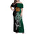 New Zealand Ireland Rugby Family Matching Off Shoulder Maxi Dress and Hawaiian Shirt Warrior Black Fern and Shamrocks World Cup 2023 LT9 - Wonder Print Shop