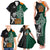 New Zealand Ireland Rugby Family Matching Tank Maxi Dress and Hawaiian Shirt Warrior Black Fern and Shamrocks World Cup 2023 - Wonder Print Shop