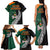 New Zealand Ireland Rugby Family Matching Tank Maxi Dress and Hawaiian Shirt Warrior Black Fern and Shamrocks World Cup 2023 - Wonder Print Shop