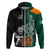 New Zealand Ireland Rugby Hoodie Warrior Black Fern and Shamrocks World Cup 2023 - Wonder Print Shop