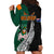 New Zealand Ireland Rugby Hoodie Dress Warrior Black Fern and Shamrocks World Cup 2023 - Wonder Print Shop