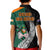 New Zealand Ireland Rugby Kid Polo Shirt Warrior Black Fern and Shamrocks World Cup 2023 - Wonder Print Shop