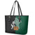 New Zealand Ireland Rugby Leather Tote Bag Warrior Black Fern and Shamrocks World Cup 2023 - Wonder Print Shop