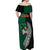 New Zealand Ireland Rugby Off Shoulder Maxi Dress Warrior Black Fern and Shamrocks World Cup 2023 - Wonder Print Shop