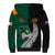 New Zealand Ireland Rugby Sherpa Hoodie Warrior Black Fern and Shamrocks World Cup 2023 - Wonder Print Shop