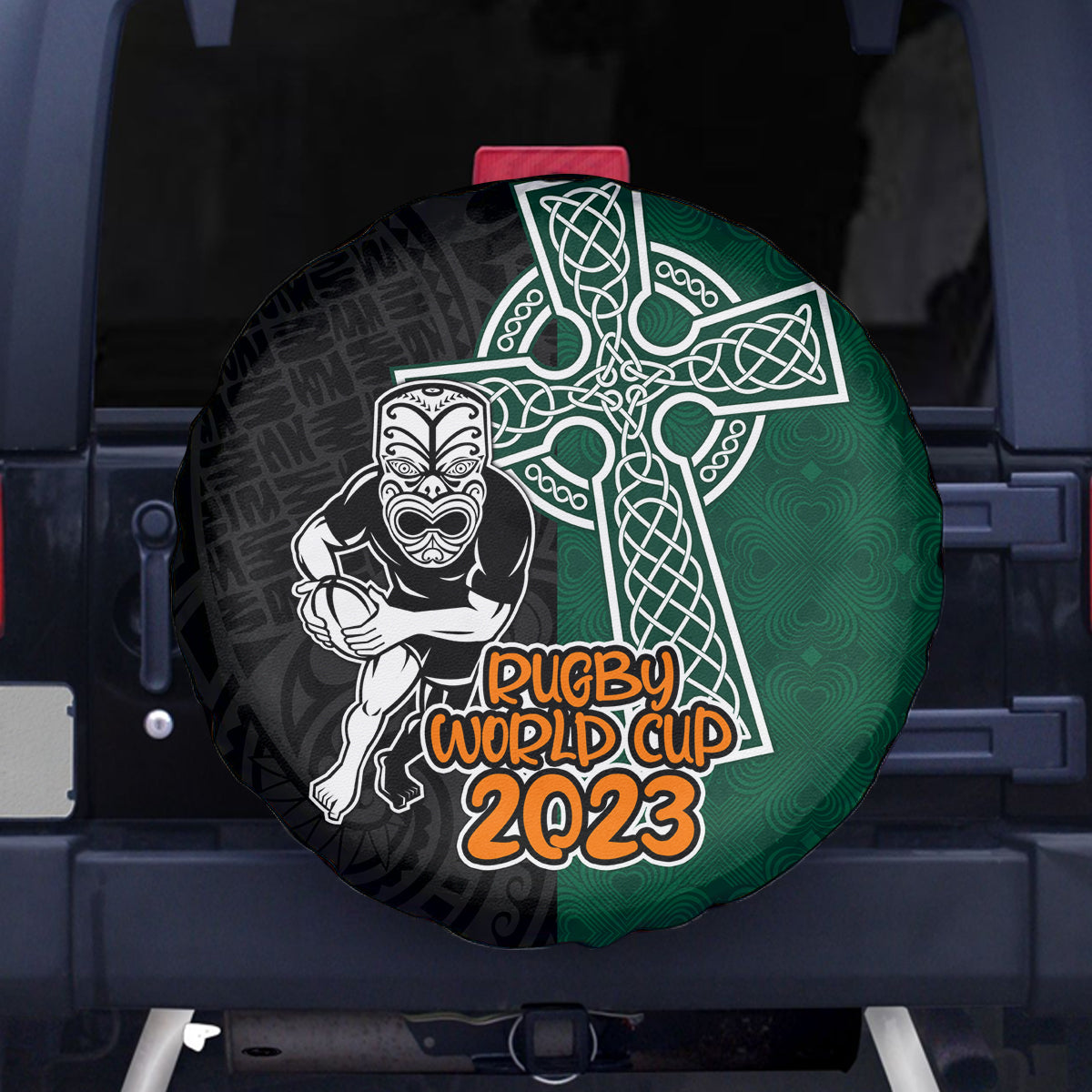 new-zealand-ireland-rugby-spare-tire-cover-warrior-black-fern-and-shamrocks-world-cup-2023