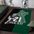 Custom New Zealand Ireland Rugby Area Rug Warrior Black Fern and Shamrocks World Cup 2023 LT9 - Wonder Print Shop