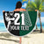 Custom New Zealand Ireland Rugby Beach Blanket Warrior Black Fern and Shamrocks World Cup 2023 LT9 - Wonder Print Shop